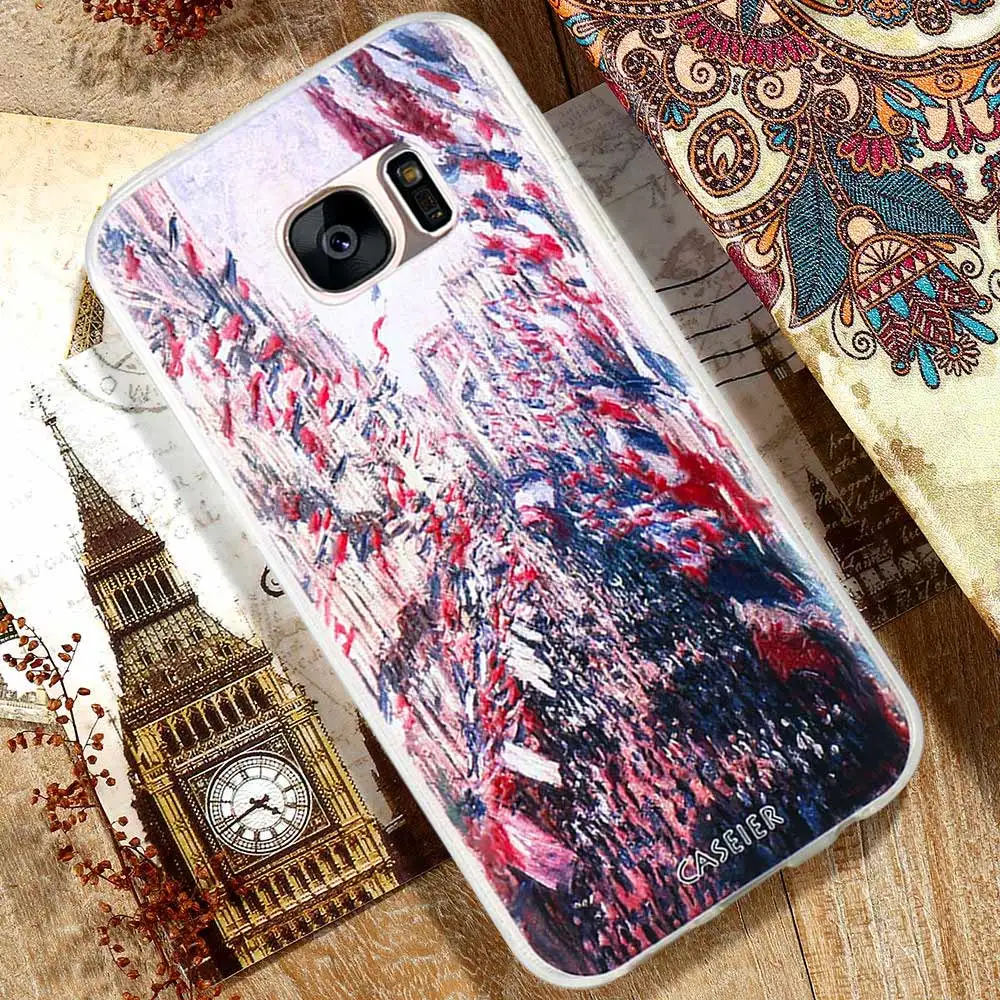 Чехол CASEIER Monet для Samsung Galaxy S8 Plus S6 S7 Edge Note 8 роскошный силиконовый чехол Capinha |