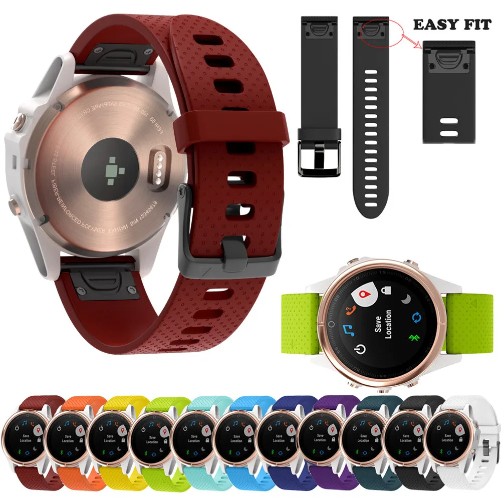 Спортивный Браслет для Garmin Fenix 5S Plus, сменные ремешки для часов, силиконовый, быстросъемный, легко прилегающий, Wirstband ремешок l1017#2
