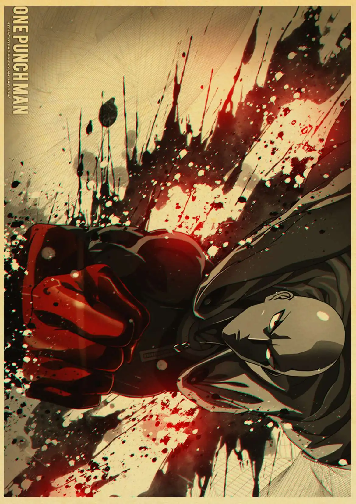 T018 Японское аниме One Punch Man плакат ретро плакат наклейки на стену винтажные плакаты принты для бара и домашнего декора - Цвет: T018