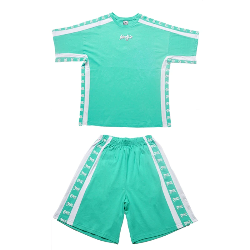 

Kids Hip Hop Clothing Clothes Jazz Dance Costume For Boys Top Shirt Shorts 2pcs Ballroom Dancing Streetwear Stage Outfit DQS2131