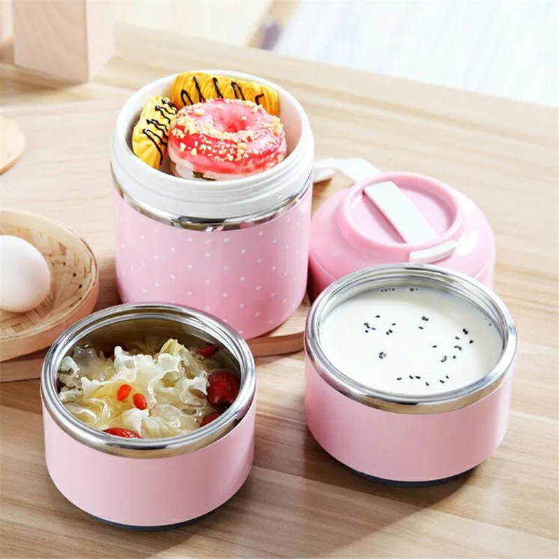 Mrosaa японский Портативный Bento Ланч-бокс термо герметичный из нержавеющей стали милый контейнер для еды дети Пикник школа Горячая Распродажа