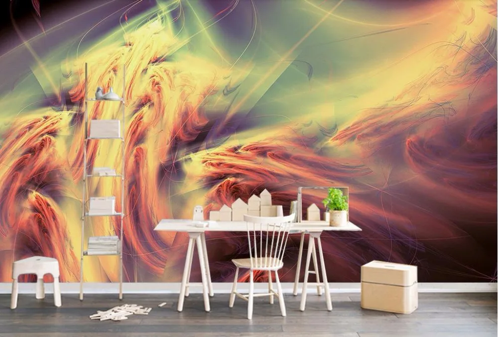 3d фото обои на заказ росписи ослепительный и красочный фон стены гостиной