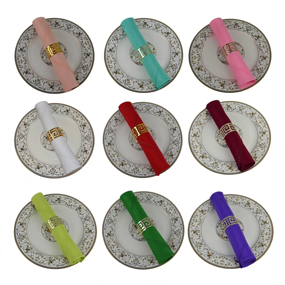 50 шт./лот белая черная розовая однотонная салфетка из полиэстера квадратная