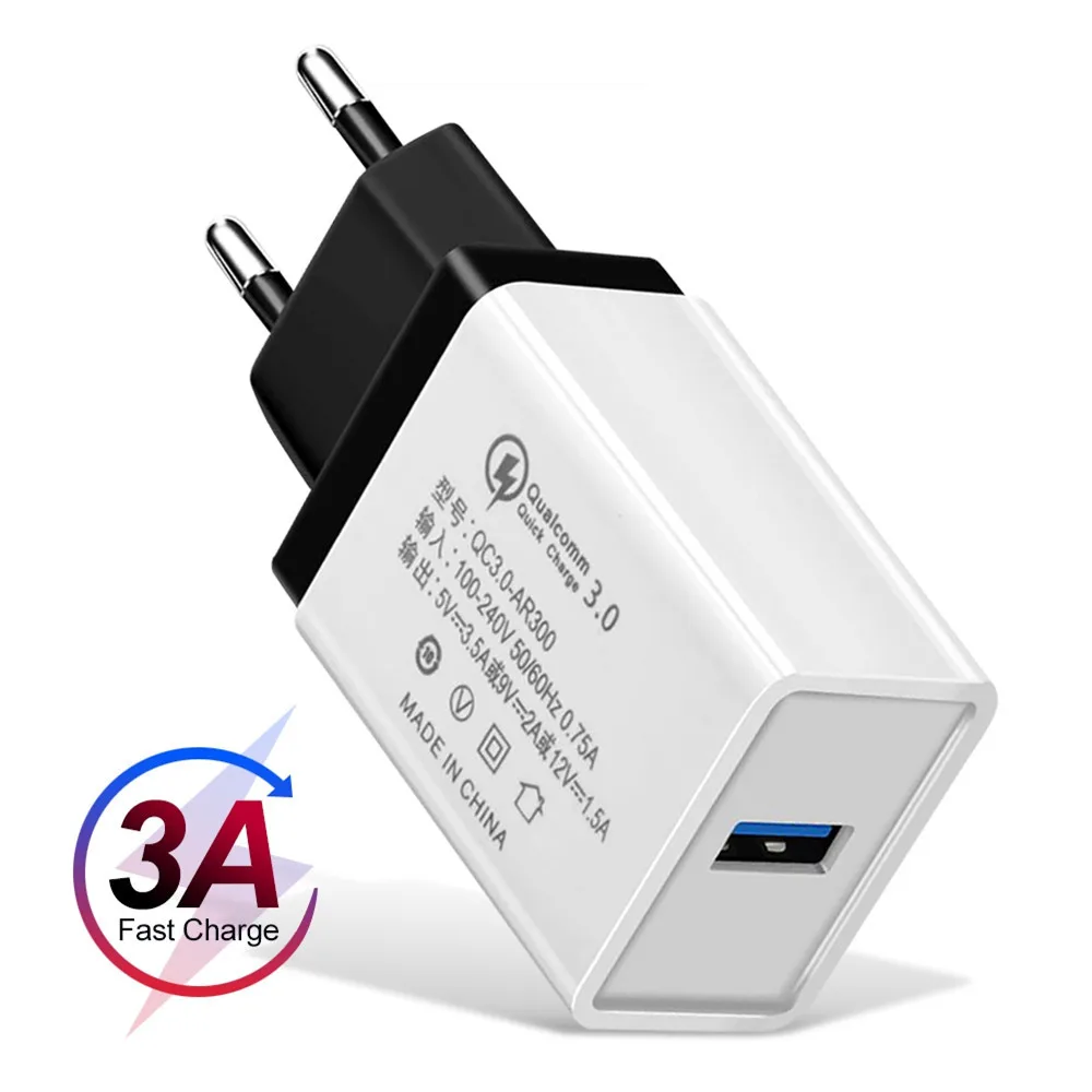 USB зарядное устройство Quick Charge 3 0 2 дорожное сетевое быстрое для iPhone XR Samsung S8