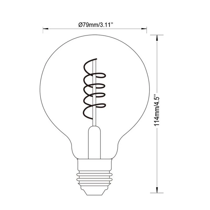 Светодиодная лампа Эдисона в стиле ретро с тонированным стеклом 4 шт. | Лампы и