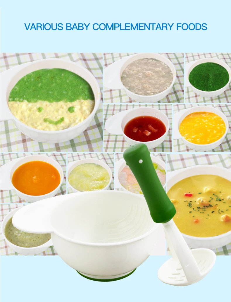 Детская шлифовальная чаша для детей, дополнительный кухонный комбайн, ручная работа, посуда для фруктов, пюре, сок, шлифовальные инструменты для детского питания, Makrer