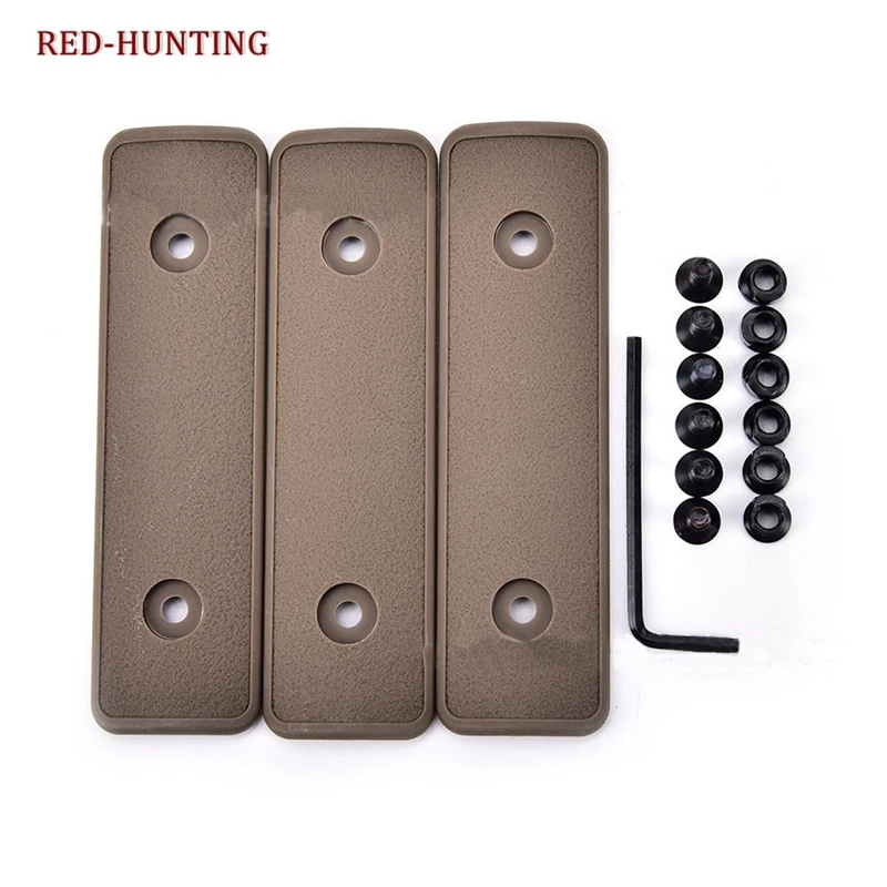 3 PCS Tactical KeyMod Rubber Soft Rail Cover Type Hunting Mount | Спорт и развлечения