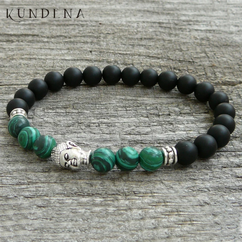 8 мм малахитовые ювелирные изделия для йоги унисекс матовый черный оникс