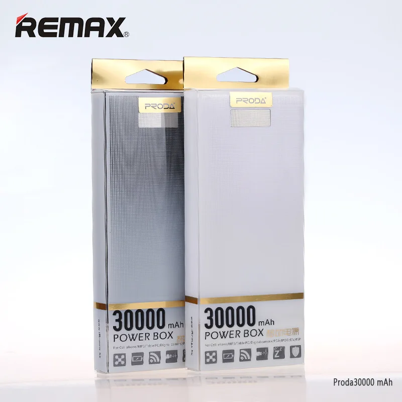 Remax для Xiaomi iphone XS Max 30000 мАч Внешний аккумулятор внешний повербанк 2 USB LCD