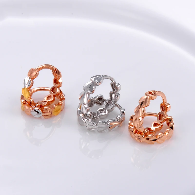 18 K серьги из чистого золота настоящий AU 750 твердые золотые серьги хорошее красивое сердце высококлассные Модная классика ювелирные изделия Новинка
