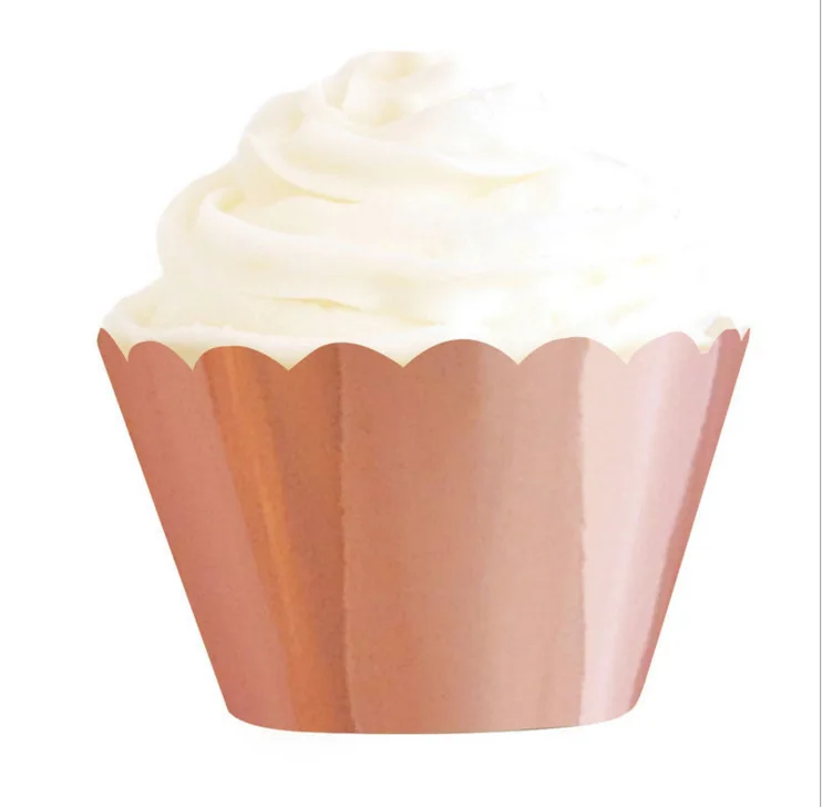 Розовая Золотая одноразовая посуда для вечеринки искусственная солома обшивка