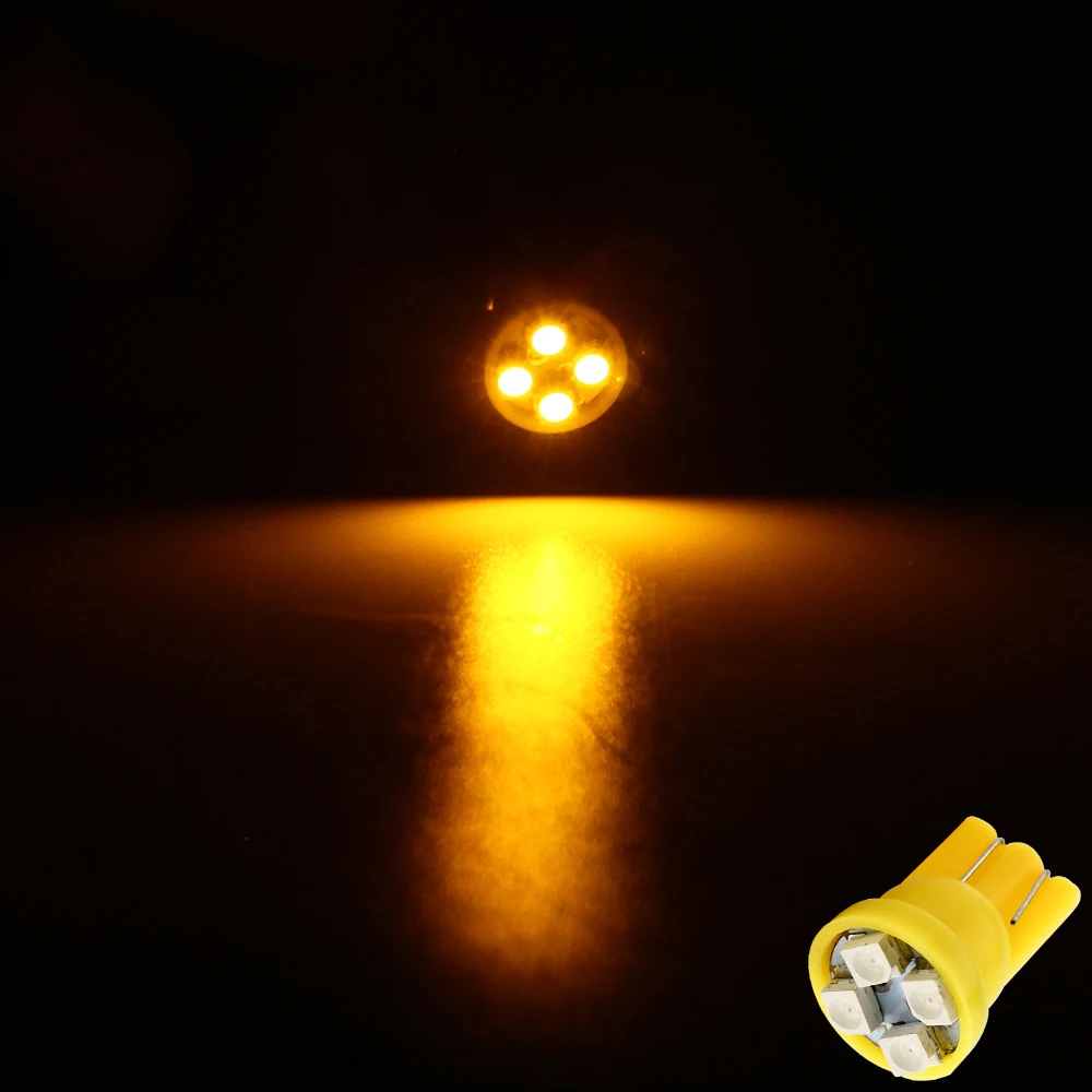 YM E-яркий 2000X T10 194 168 1210 4 SMD СВЕТОДИОДНЫЙ Подсветка регистрационного номера, работающего на постоянном токе 12 В в авто автомобилей лампочки белого и синего цвета красный желтый и зеленый цвета