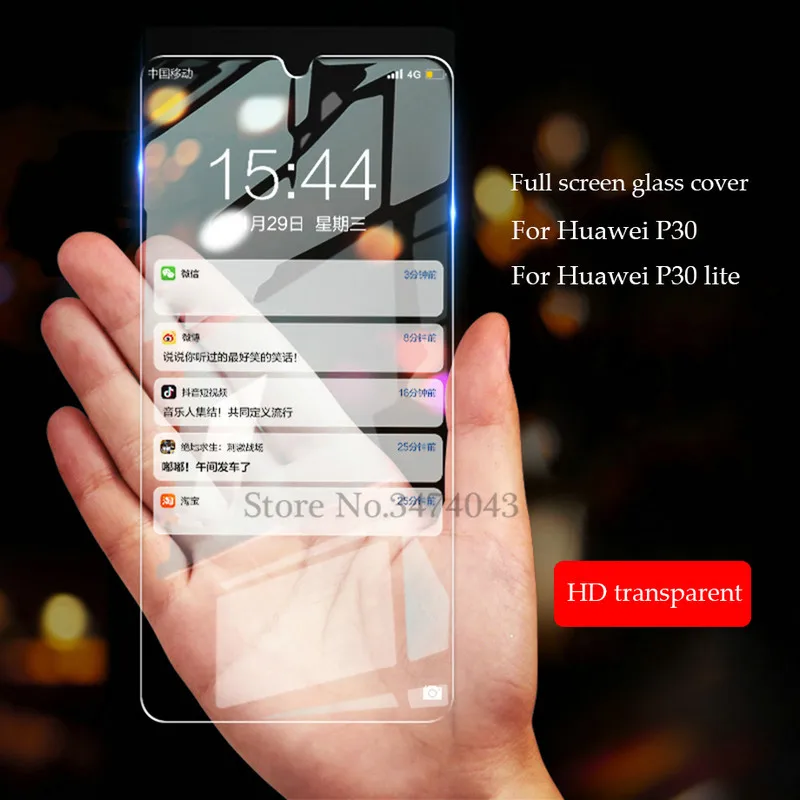2 шт./лот, закаленное стекло для huawei P30 lite, полная защитная пленка 9 H, защита экрана от синего излучения для huawei P30 lite, стекло