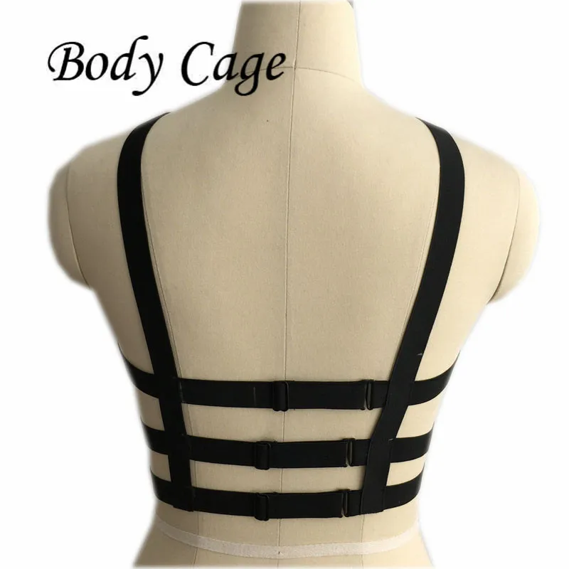 Черный бюстгальтер-клетка на заказ бондаж бретельках для тела сексуальное