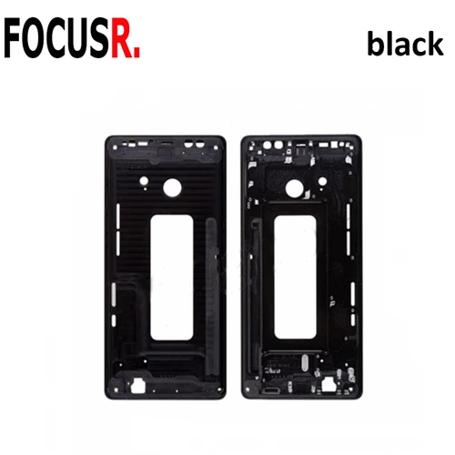 black Корпус средней рамки для SAMSUNG NOTE 8 N950 note 8 n 950 рамка с кнопкой громкости питания запасная Запасная часть - Цвет: black