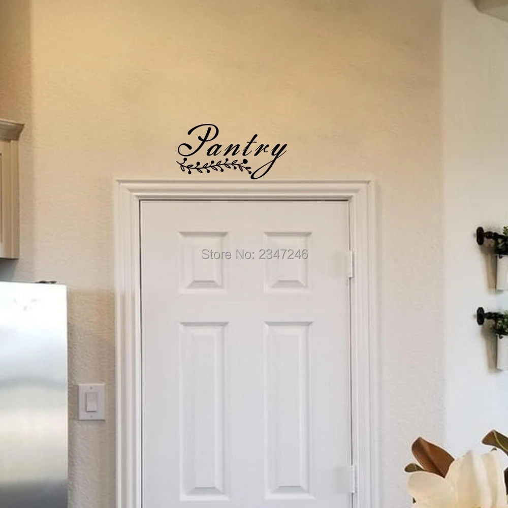 Декоративные виниловые настенные наклейки с надписью на дверь кладовой | Дом и