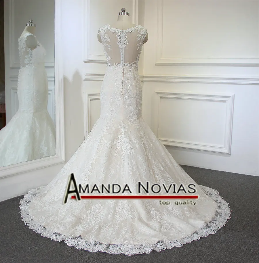 Аманда новиас Красивая новая модель Кружева Русалка Свадебные платья
