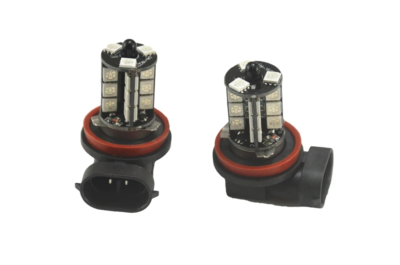 2x9005 9006 H11 H7 1156 RGB светодиодная Автомобильная фара 5050 LED 27 SMD противотумансветильник