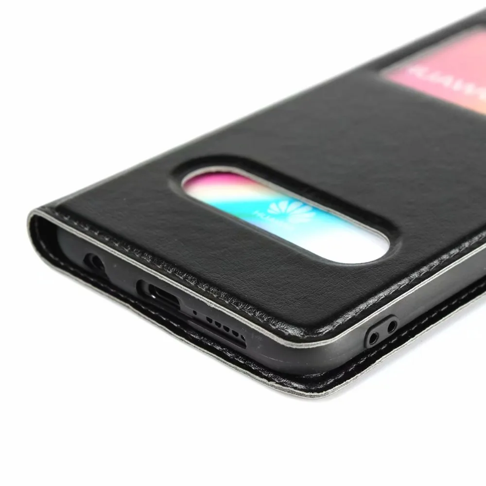 Смарт-чехол для huawei P20 Lite и huawei P20 Pro с магнитным окном и подставкой из искусственной кожи, защитный чехол для телефона