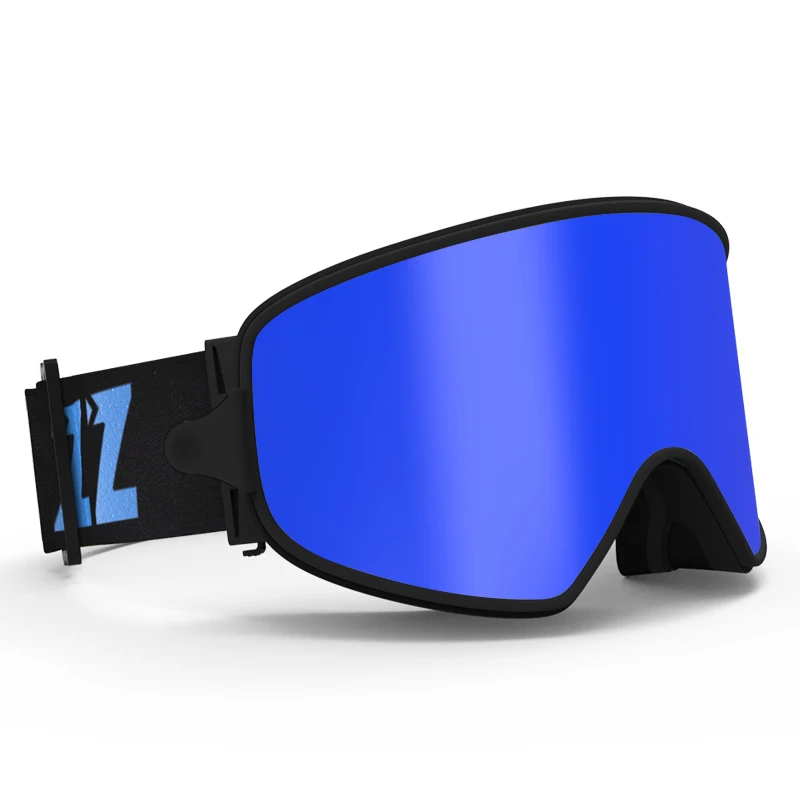 Blue lens COPOZZ лыжные очки двойного назначения с магнитным быстросменным объективом 2 в 1 противотуманные UV400 очки для ночного катания на лыжах и сноуборде для мужчин и женщин - Цвет: Blue lens