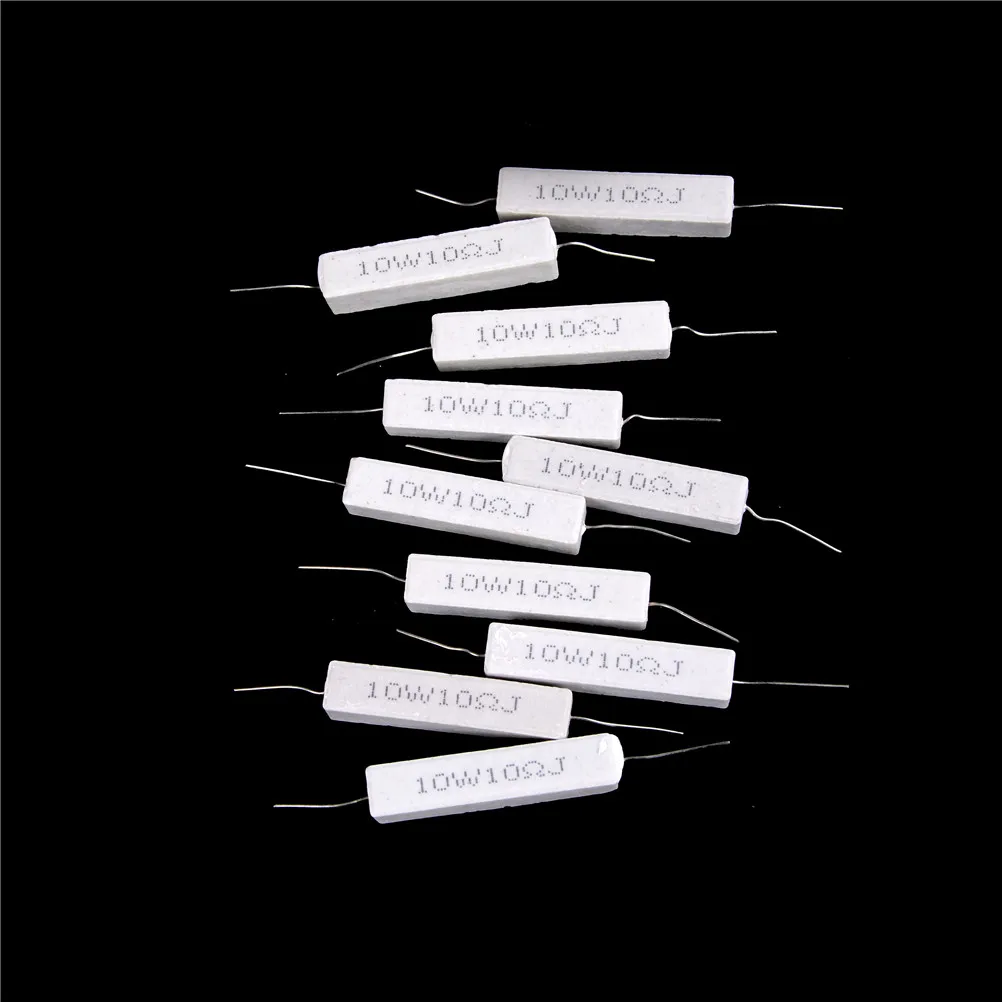 10 шт 10W ohm 10R сопротивление керамический цементный резистор 5% DIY набор на