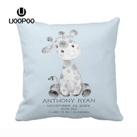 customized pillowcase boy and girl cotton baby birth cute giraffe pillow cover decorative throw pillow cushion covers for kids