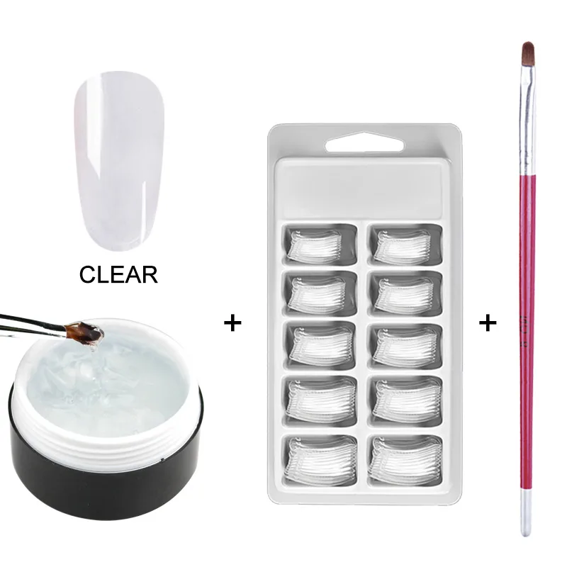 Set09 Clear MIZHSE УФ-гель полигель-лак для ногтей полигель-набор для рисования ногтей лак для наращивания акриловый дизайн ногтей кристалл УФ-смола строительный Гель-лак - Цвет: Set09 Clear