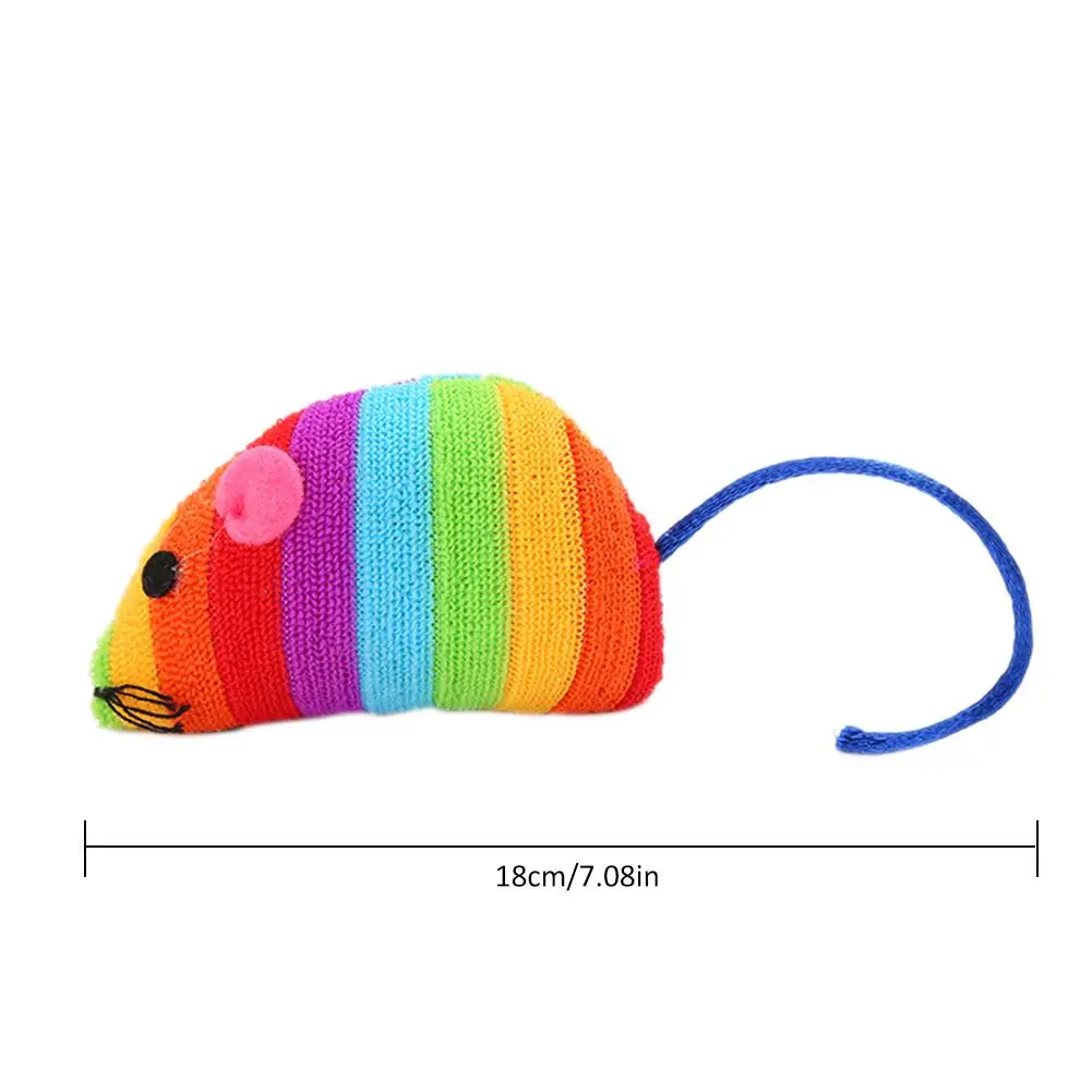 Кошка Радуга мышь модельная игрушка кошка моделирование мышь обучающая игрушка ПЭТ Красочные Портативные Обучающие игрушки экологически чистые