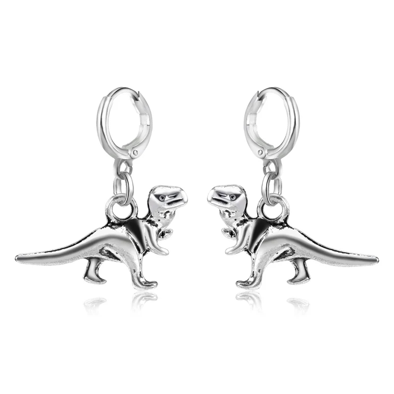 Женские маленькие серьги кольца с динозавром 1 пара милые ювелирные украшения
