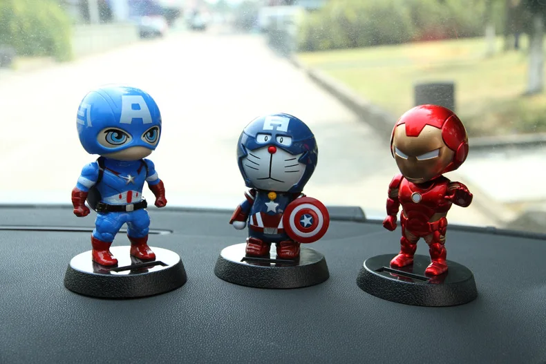 Popigist Marvel Мстители 5-дюймовый Железный человек солнечные bobble головка действие Релаксация игрушки для автомобиля Офис. ограниченная серия