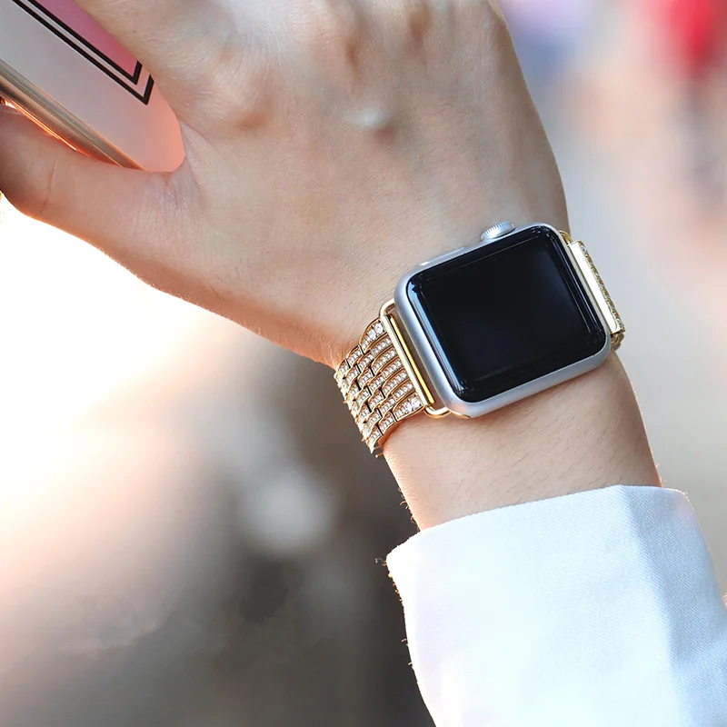 Браслет из нержавеющей стали для iWatch band 38 мм 40 42 44 | Наручные часы