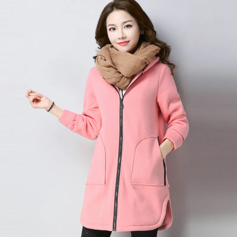Зимняя женская верхняя одежда 2018 новые толстые плюс бархатные женские толстовки