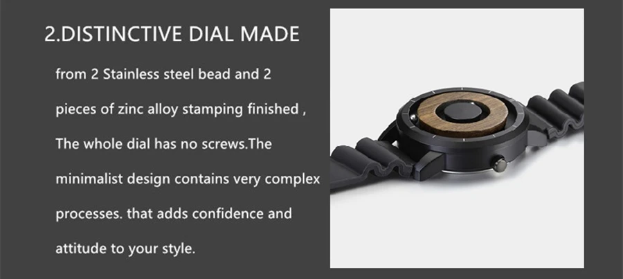 EUTOUR Mens Watch Magnetic Ball Watch Silicone Leather Steel Strap Quartz Unique Wristwatch Mens For Blindman zegarek meski