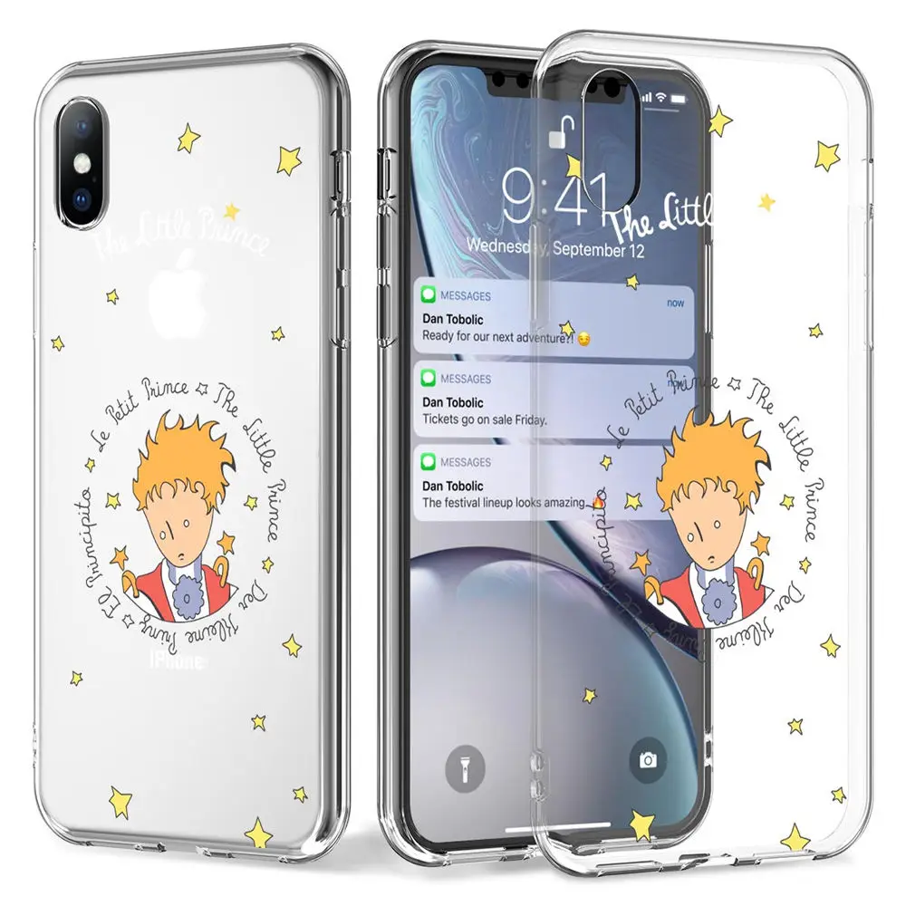 Ottwn чехол для телефона для iPhone 11 Pro XS Max X XR 7 8 6 6s Plus 5 5S SE Прозрачный Маленький принц задняя крышка розы цветы Мягкий ТПУ чехол