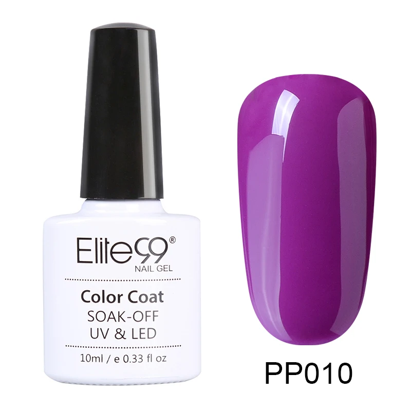 PP010 Elite99 фиолетовый цвет 10 мл Гель-лак замачиваемый УФ Гель-лак для ногтей для маникюра долговечный Гель-лак для ногтей - Цвет: PP010