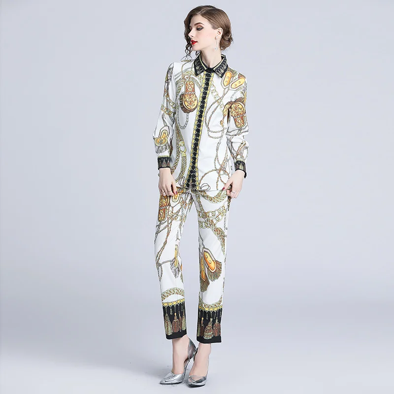 Женский дизайнерский подиумный костюм комплект из 2 предметов: блузка с длинным