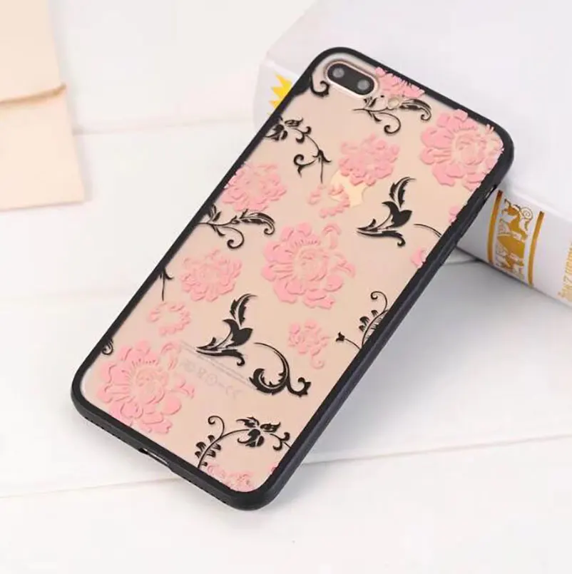 Модный цветочный кружевной узор телефон чехол для iPhone 6 6s 6plus plus 7 8 Plus X Назад ПК и