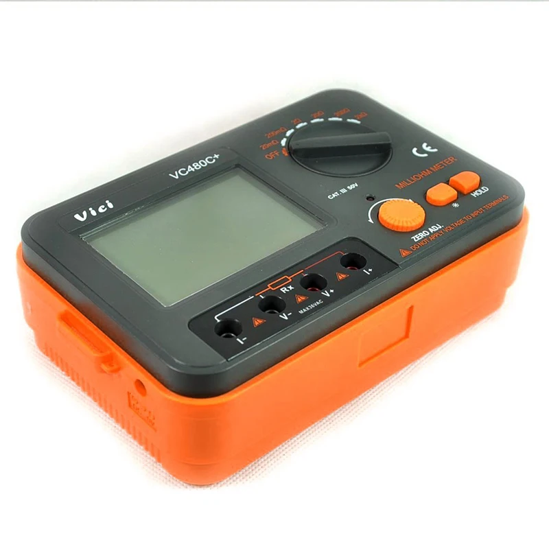 ELEG-Vici Vc480c+ 3 1/2 точность+ 4 провода тестовый мультиметр Цифровой милли-ом метр