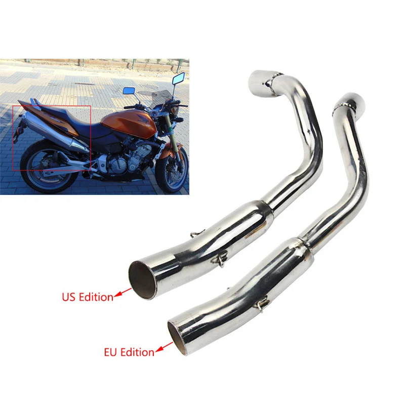 Для Honda CB600F Hornet 600 выхлопная труба мотоцикла ЕС США издание Mid Link труба скольжения на 370 мм задний глушитель съемный дБ убийца
