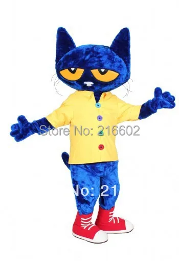 

cosplay costumes Pete Cat Mascot Costume Adult Size Cartoon Character Mascot free shipping