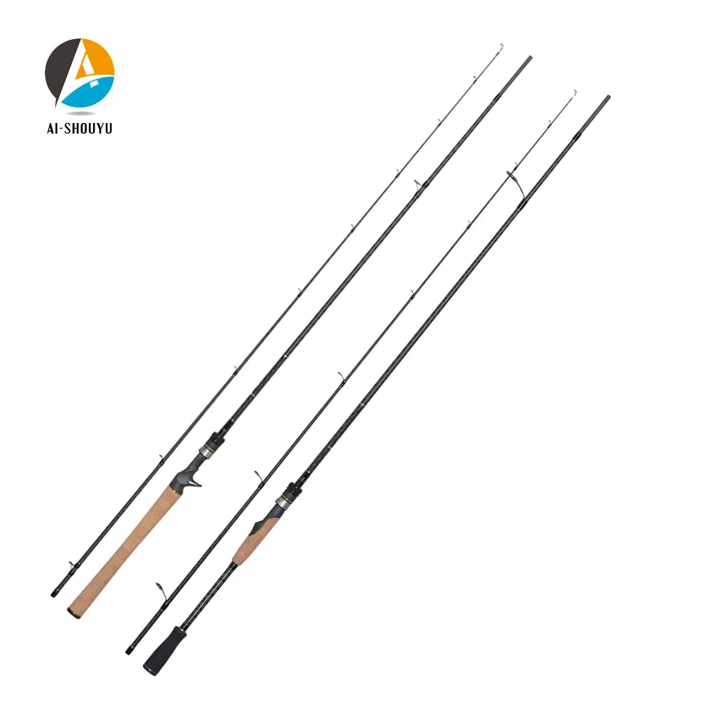 AI-SHOUYU Lure Fishing Rod 2.1m 2.4m 2.28m Carbon FiberSpinning/casting Fishing Rod ML/M/MH Power Fuji Guide Travel Rod for Bass