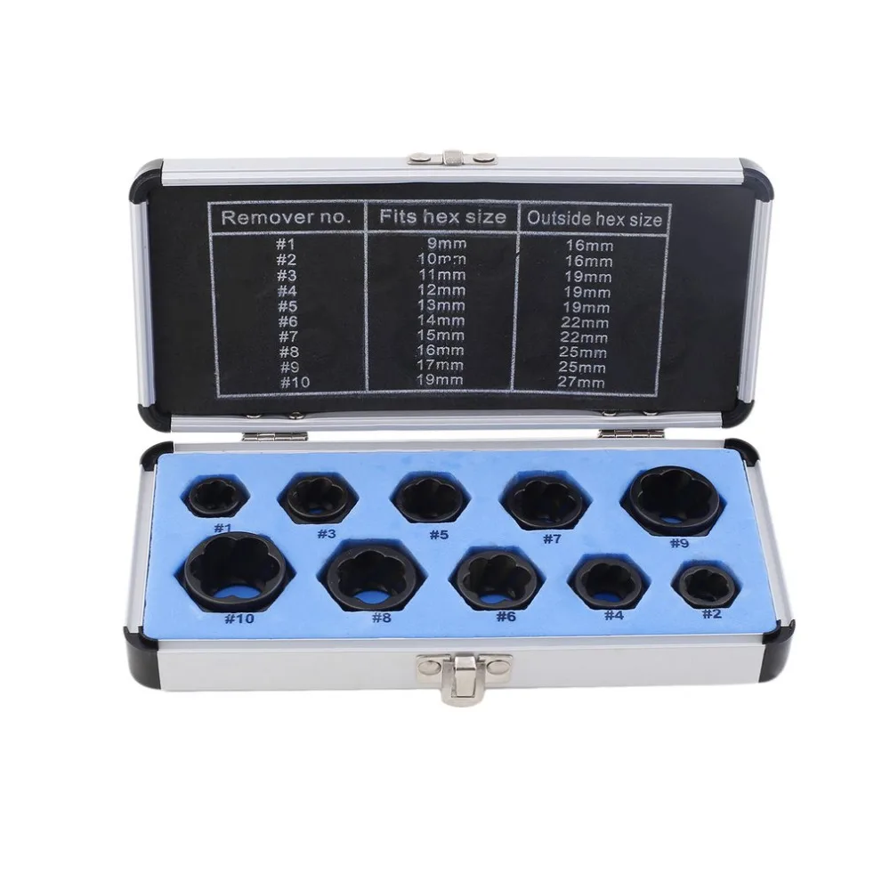 Высокое качество 10 шт. поврежденный болт гайка для удаления винтов экстрактор