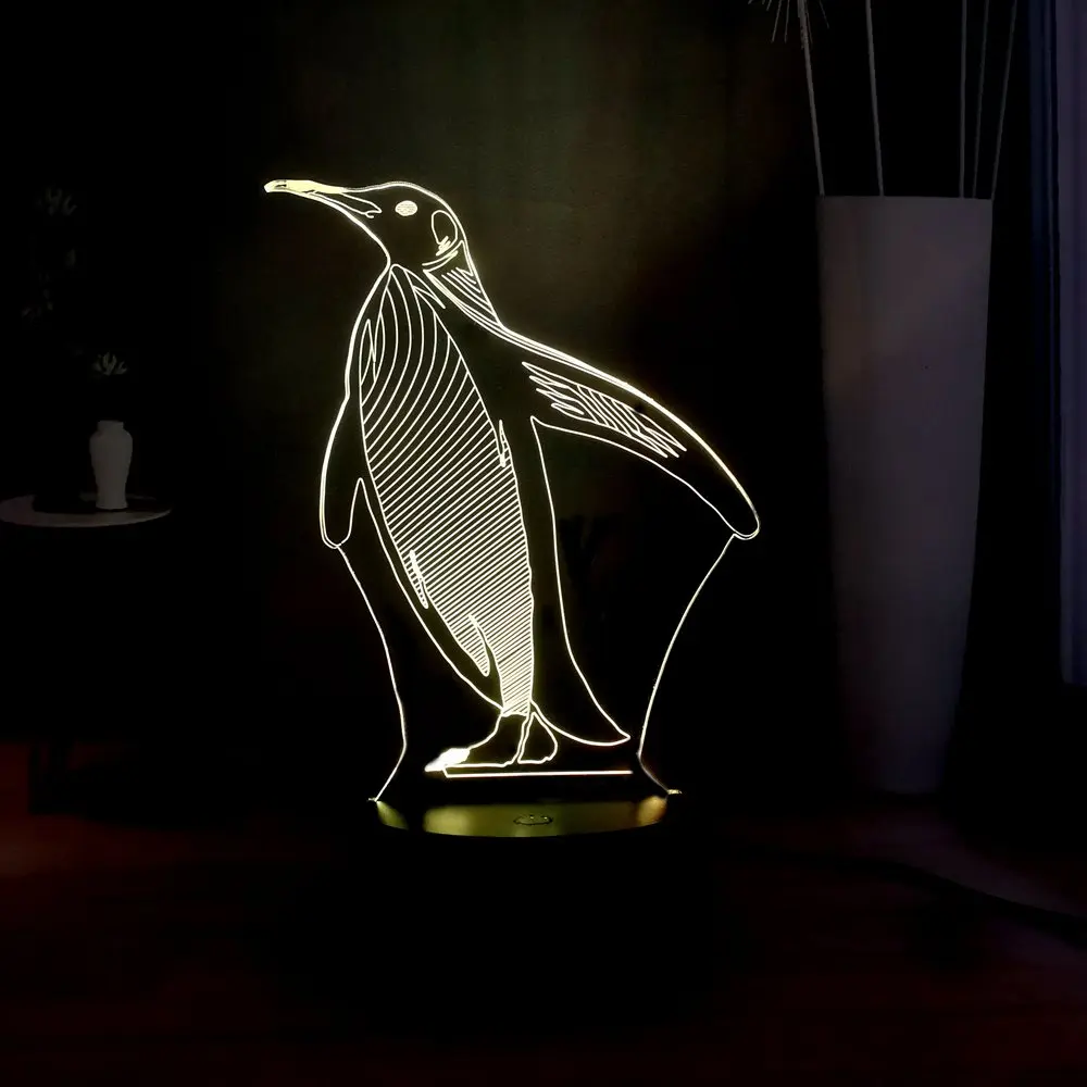 Светодиодная лампа новинка светильник ing Flying Penguin милый Декор для спальни девочек