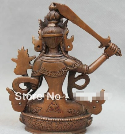 Быстрая доставка старый телефон фиолетовая Бронзовая статуя Будды Wenshu Manjushri | Дом