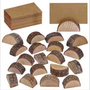 Деревянный Настольный держатель с именем, подставка для карт, пень, свадьба, украшение, знак, деревянное ремесло, зажим для меню карт принадлежности для декора