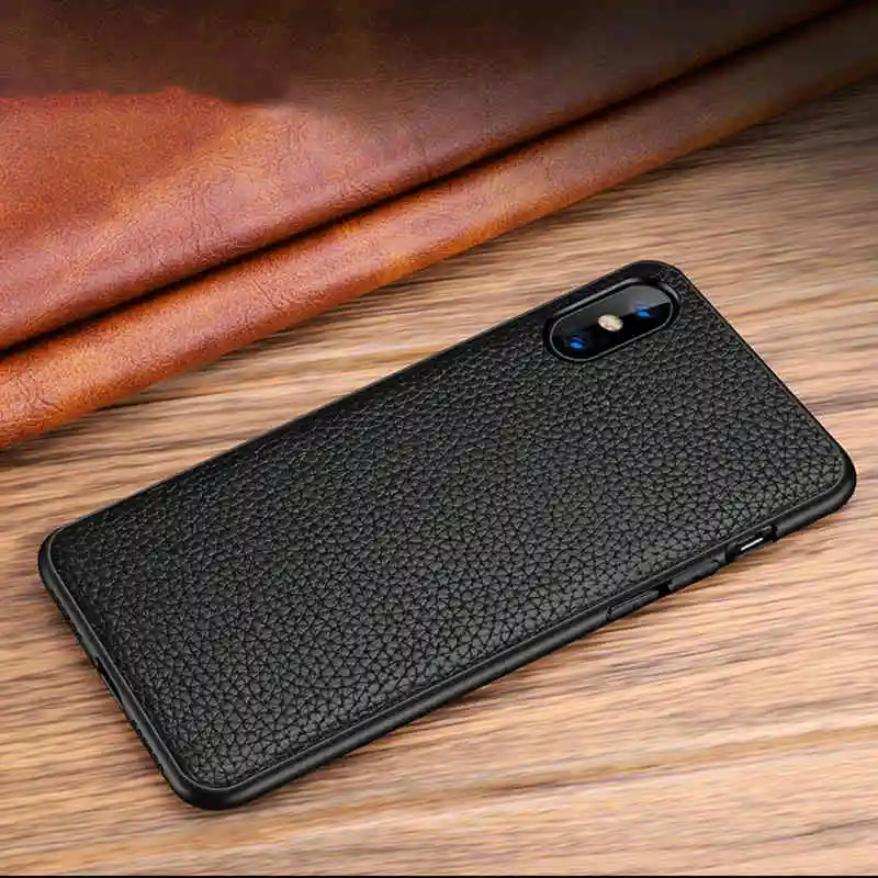 Чехол из натуральной кожи для Iphone XS Max, задняя крышка, антидетонационный Полный протектор, чехол для Iphone XS, кожаный чехол, корпус