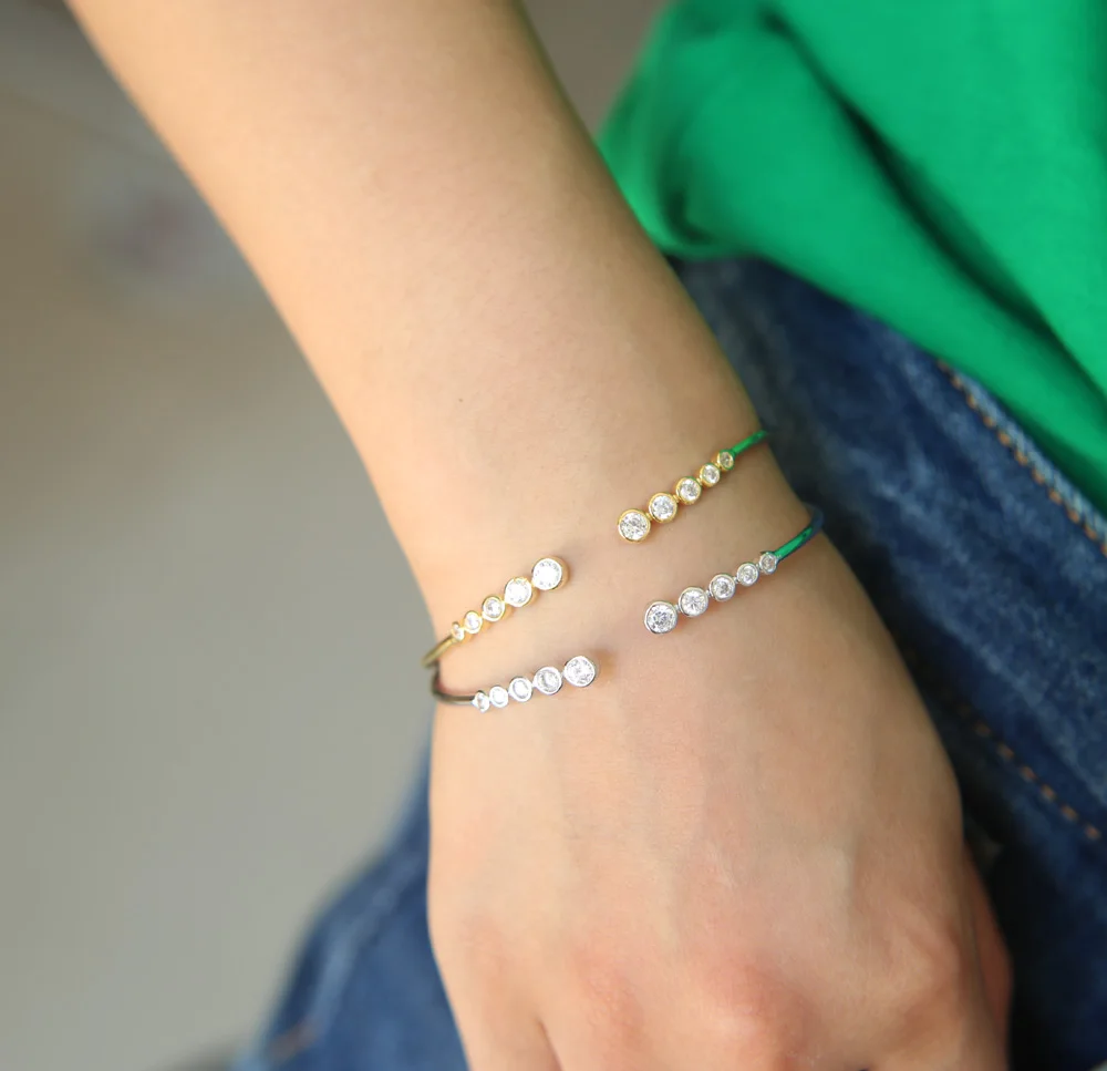 Женские регулируемые браслеты Pulseira Feminina серебристые ювелирные изделия из