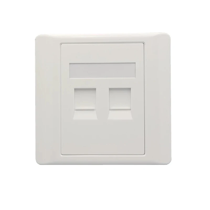 2 шт. панель настенного гнезда Rj45 Jack модульная порта Cat6 Pc Keystone настенная Лицевая