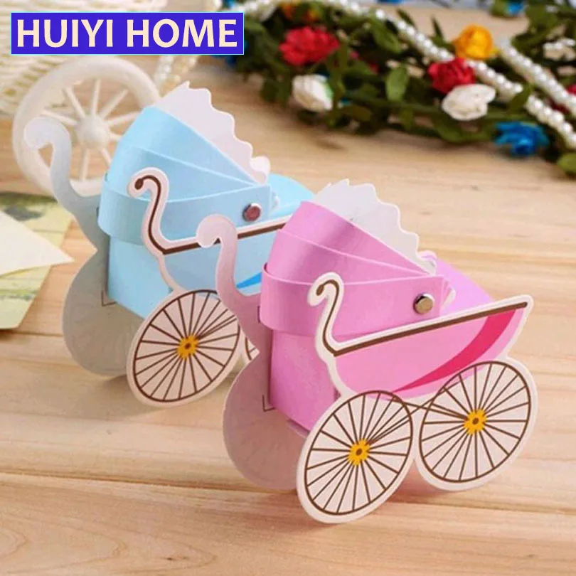 50 шт./лот Коляска Форма Конфеты Коробка Партия Свадьба Детских Душ Пользу