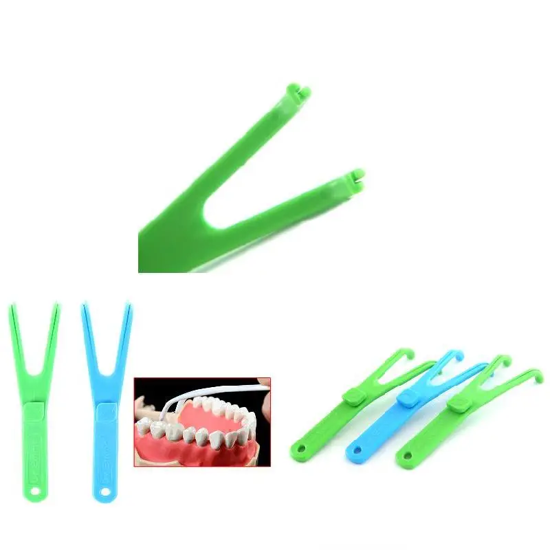 

8 Pcs Y-shape Floss Holder Floss Interdental Cleaner Tooth Tool Aid Pick Teeth HJL2019